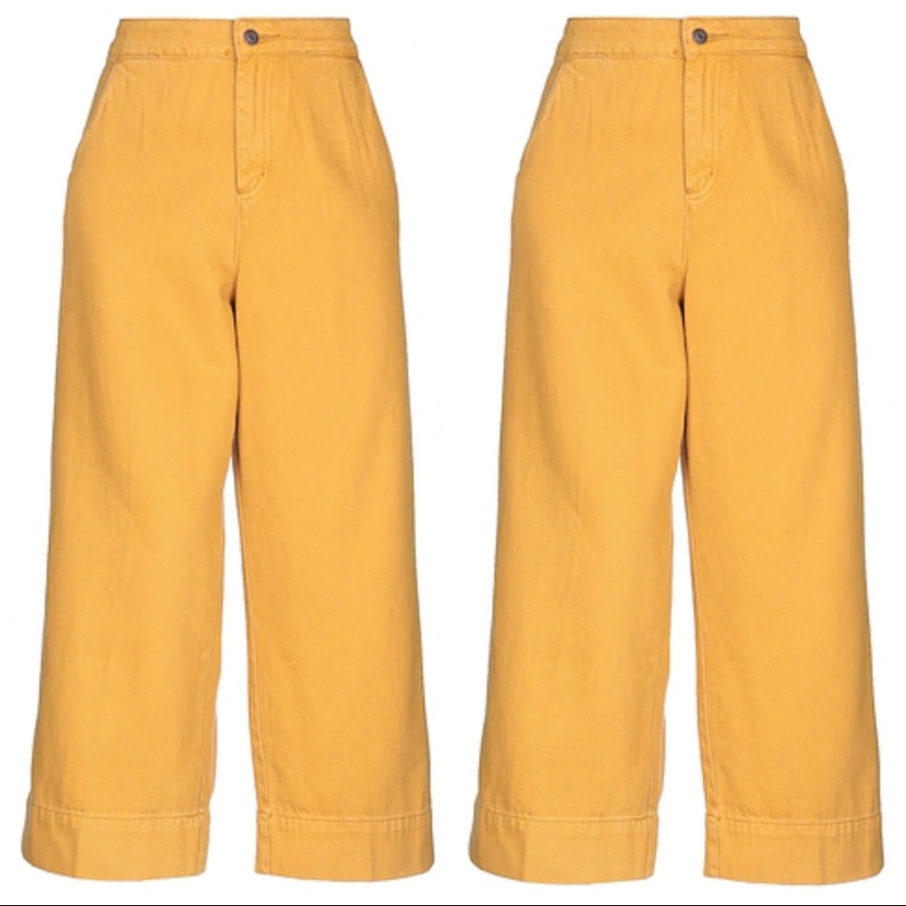 SCOUT High Rise Wide leg Palazzo Jeans Pants Ochre